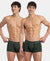Super Combed Cotton Rib Solid Trunk with Ultrasoft Waistband - Deep Forest (Pack of 2)