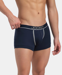 Super Combed Cotton Rib Solid Trunk with Ultrasoft Waistband - Deep Navy