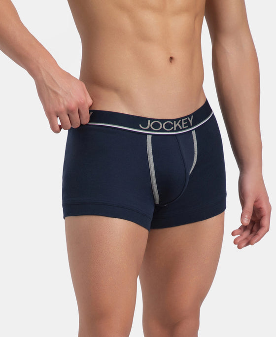 Super Combed Cotton Rib Solid Trunk with Ultrasoft Waistband - Deep Navy