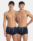 Super Combed Cotton Rib Solid Trunk with Ultrasoft Waistband - Deep Navy (Pack of 2)