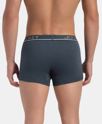 Super Combed Cotton Rib Solid Trunk with Ultrasoft Waistband - Deep Slate