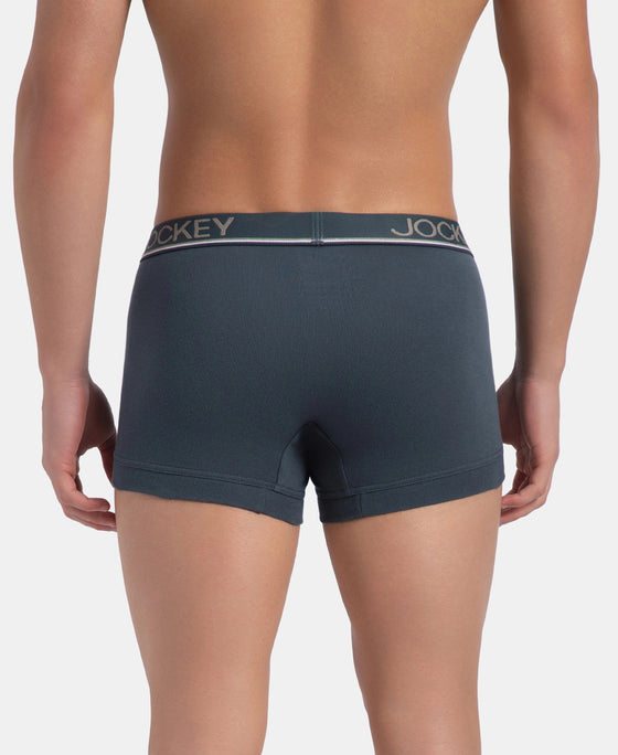 Super Combed Cotton Rib Solid Trunk with Ultrasoft Waistband - Deep Slate