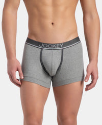Super Combed Cotton Rib Solid Trunk with Ultrasoft Waistband - Grey Melange