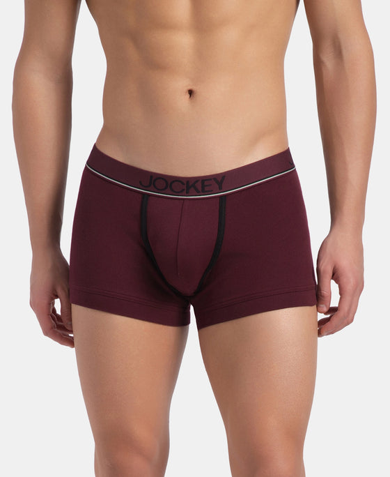 Super Combed Cotton Rib Solid Trunk with Ultrasoft Waistband - Port Royale