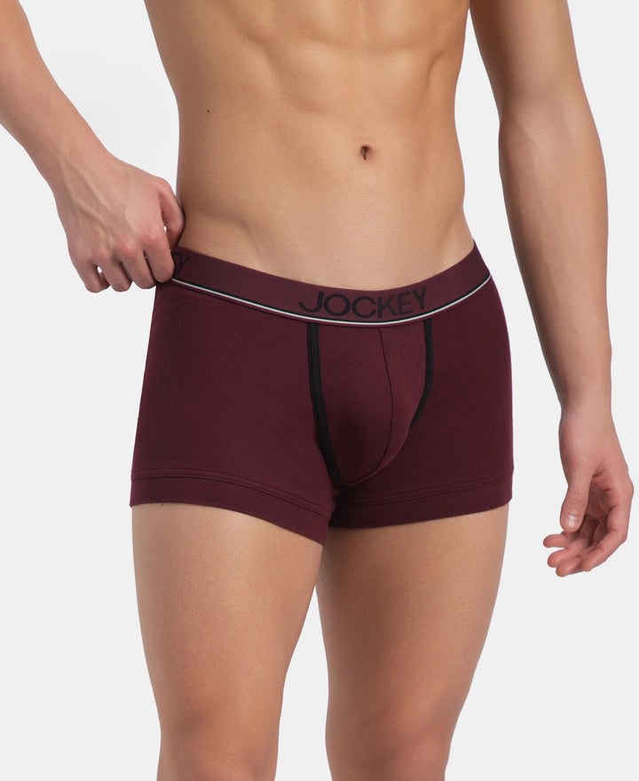Super Combed Cotton Rib Solid Trunk with Ultrasoft Waistband - Port Royale