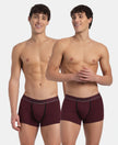 Super Combed Cotton Rib Solid Trunk with Ultrasoft Waistband - Port Royale (Pack of 2)