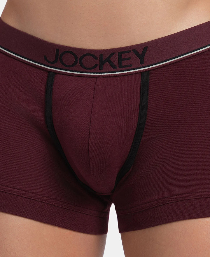 Super Combed Cotton Rib Solid Trunk with Ultrasoft Waistband - Port Royale (Pack of 2)