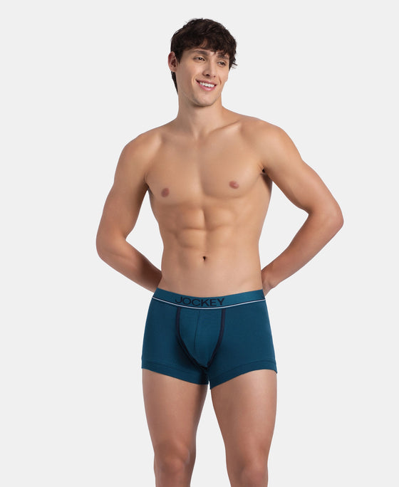 Super Combed Cotton Rib Solid Trunk with Ultrasoft Waistband - Seaport Teal