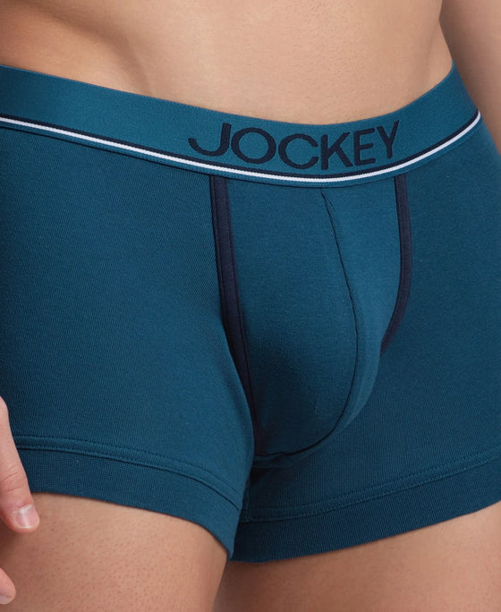 Super Combed Cotton Rib Solid Trunk with Ultrasoft Waistband - Seaport Teal