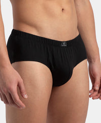 Super Combed Cotton Solid Brief with Ultrasoft Concealed Waistband - Black