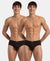 Super Combed Cotton Solid Brief with Ultrasoft Concealed Waistband - Brown (Pack of 2)