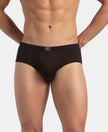 Super Combed Cotton Solid Brief with Ultrasoft Concealed Waistband - Brown