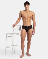 Super Combed Cotton Solid Brief with Ultrasoft Concealed Waistband - Brown
