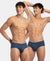 Super Combed Cotton Solid Brief with Ultrasoft Concealed Waistband - Dark Denim (Pack of 2)