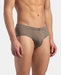 Super Combed Cotton Solid Brief with Ultrasoft Concealed Waistband - Dark Khaki