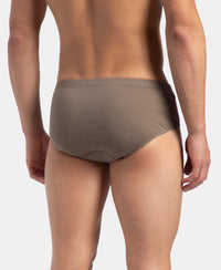 Super Combed Cotton Solid Brief with Ultrasoft Concealed Waistband - Dark Khaki