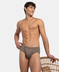 Super Combed Cotton Solid Brief with Ultrasoft Concealed Waistband - Dark Khaki