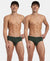 Super Combed Cotton Solid Brief with Ultrasoft Concealed Waistband - Deep Forest (Pack of 2)