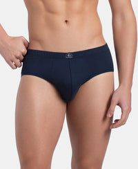 Super Combed Cotton Solid Brief with Ultrasoft Concealed Waistband - Deep Navy