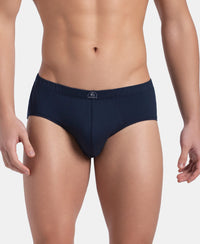 Super Combed Cotton Solid Brief with Ultrasoft Concealed Waistband - Deep Navy (Pack of 3)