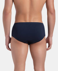 Super Combed Cotton Solid Brief with Ultrasoft Concealed Waistband - Deep Navy (Pack of 3)