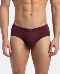 Super Combed Cotton Solid Brief with Ultrasoft Concealed Waistband - Port Royale (Pack of 2)