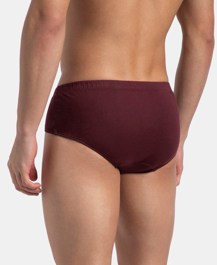 Super Combed Cotton Solid Brief with Ultrasoft Concealed Waistband - Port Royale (Pack of 2)