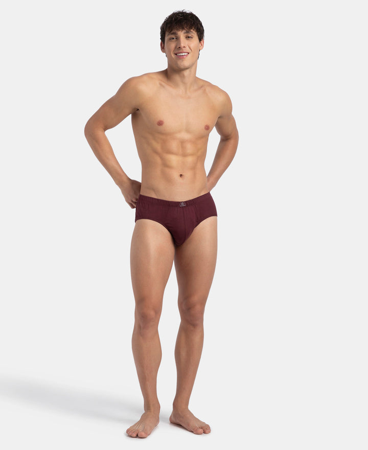 Super Combed Cotton Solid Brief with Ultrasoft Concealed Waistband - Port Royale