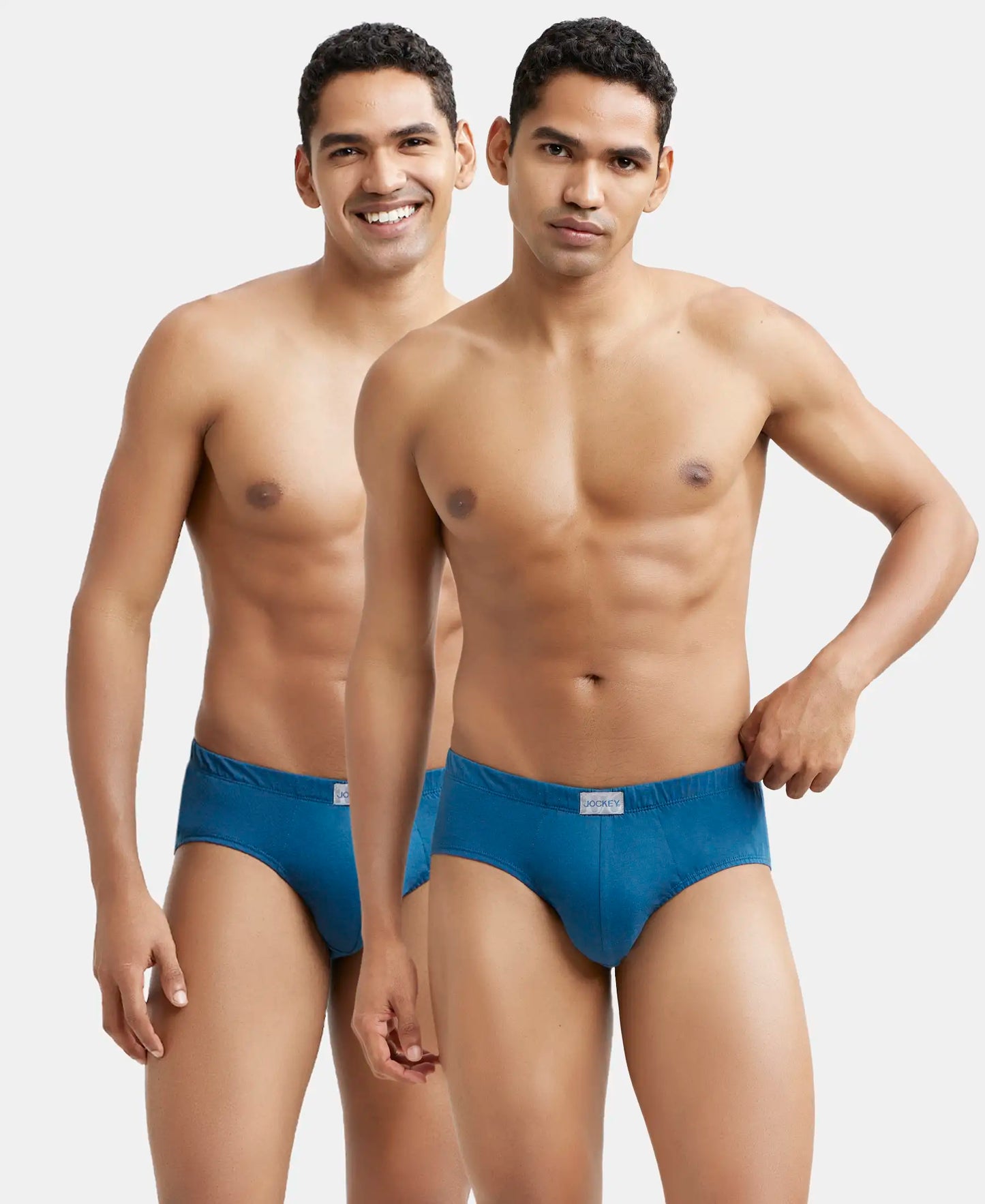 Super Combed Cotton Solid Brief with Ultrasoft Concealed Waistband - Seaport Teal (Pack of 2)