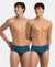 Super Combed Cotton Solid Brief with Ultrasoft Concealed Waistband - Seaport Teal (Pack of 2)