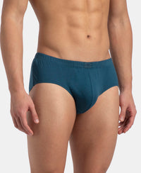 Super Combed Cotton Solid Brief with Ultrasoft Concealed Waistband - Seaport Teal