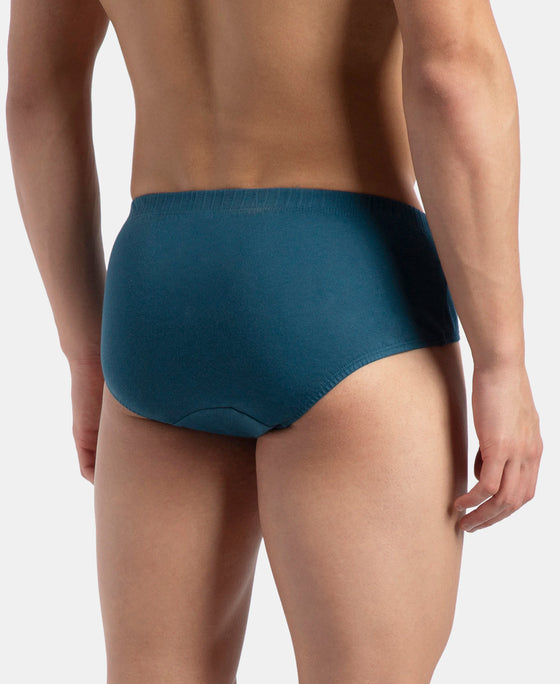Super Combed Cotton Solid Brief with Ultrasoft Concealed Waistband - Seaport Teal