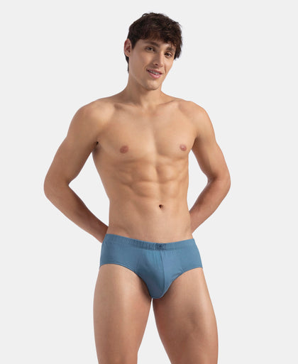 Super Combed Cotton Solid Brief with Ultrasoft Concealed Waistband - Stellar