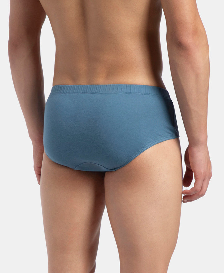 Super Combed Cotton Solid Brief with Ultrasoft Concealed Waistband - Stellar (Pack of 3)