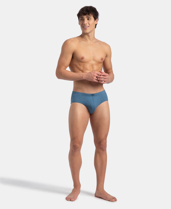 Super Combed Cotton Solid Brief with Ultrasoft Concealed Waistband - Stellar (Pack of 3)