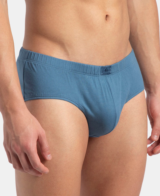 Super Combed Cotton Solid Brief with Ultrasoft Concealed Waistband - Stellar (Pack of 3)