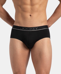 Super Combed Cotton Solid Brief with Ultrasoft Waistband - Black