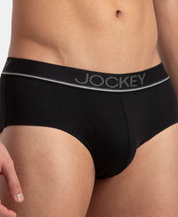 Super Combed Cotton Solid Brief with Ultrasoft Waistband - Black