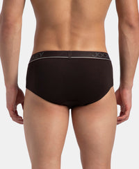 Super Combed Cotton Solid Brief with Ultrasoft Waistband - Brown