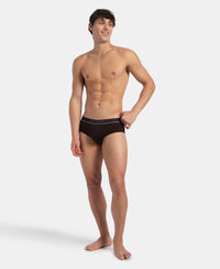 Super Combed Cotton Solid Brief with Ultrasoft Waistband - Brown