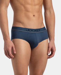 Super Combed Cotton Solid Brief with Ultrasoft Waistband - Dark Denim (Pack of 2)