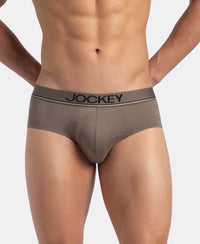 Super Combed Cotton Solid Brief with Ultrasoft Waistband - Dark Khaki