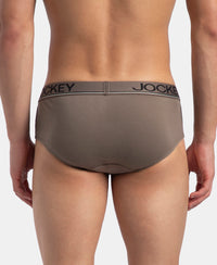 Super Combed Cotton Solid Brief with Ultrasoft Waistband - Dark Khaki (Pack of 2)