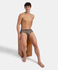 Super Combed Cotton Solid Brief with Ultrasoft Waistband - Dark Khaki (Pack of 2)