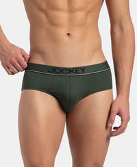 Super Combed Cotton Solid Brief with Ultrasoft Waistband - Deep Forest (Pack of 2)
