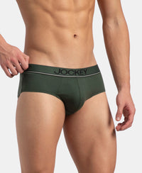 Super Combed Cotton Solid Brief with Ultrasoft Waistband - Deep Forest (Pack of 2)