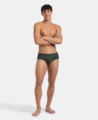 Super Combed Cotton Solid Brief with Ultrasoft Waistband - Deep Forest (Pack of 2)