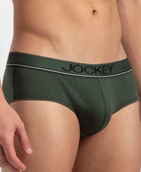 Super Combed Cotton Solid Brief with Ultrasoft Waistband - Deep Forest (Pack of 2)