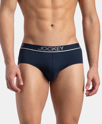 Super Combed Cotton Solid Brief with Ultrasoft Waistband - Deep Navy (Pack of 2)