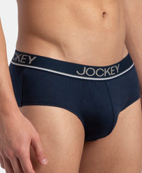 Super Combed Cotton Solid Brief with Ultrasoft Waistband - Deep Navy (Pack of 2)